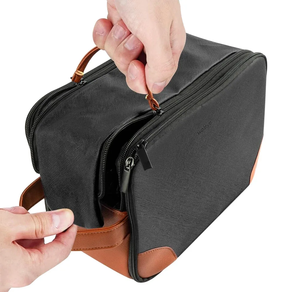 trousse de toilette de voyage pour hommes, trousse de rasage suspendable résistante à l'eau pour accessoires de toilette, petite trousse de toilette