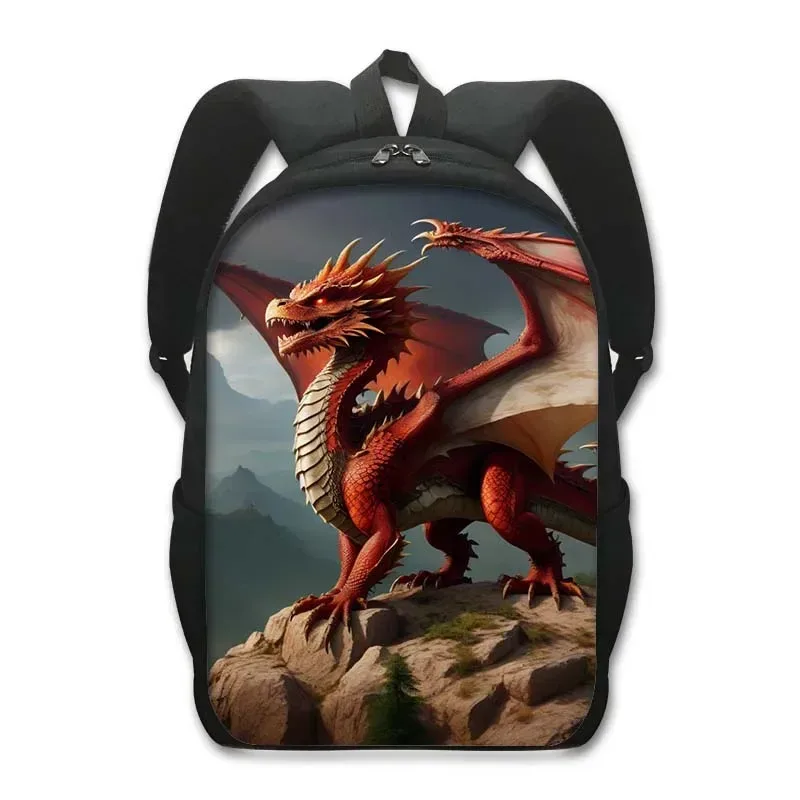 sac à dos dragon de dessin animé pour étudiants, sac à dos fantaisie avec imprimé dragon magique, sac à dos pour ordinateur portable pour femmes et hommes, sac à dos de voyage en plein air