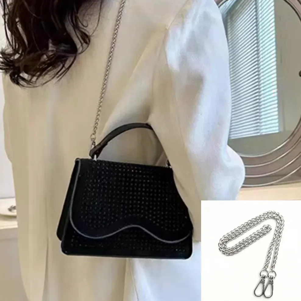 chaîne de sac en métal aluminium 40/120 cm, pièces de rechange et accessoires pour sacs à main et sacs à bandoulière pour femmes, sangles détachables diy faites à la main