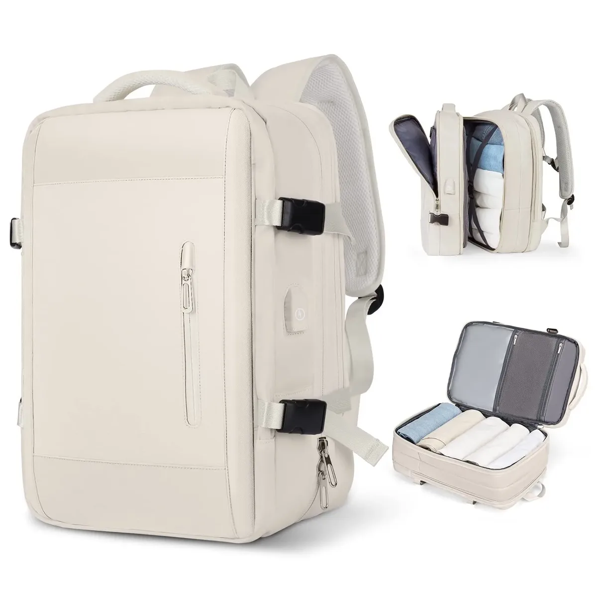 sacs à dos de charge multifonctionnels de grande capacité, sacs d'affaires, sac à dos de voyage extensible en avion, sac pour ordinateur portable, bagages, nouveau