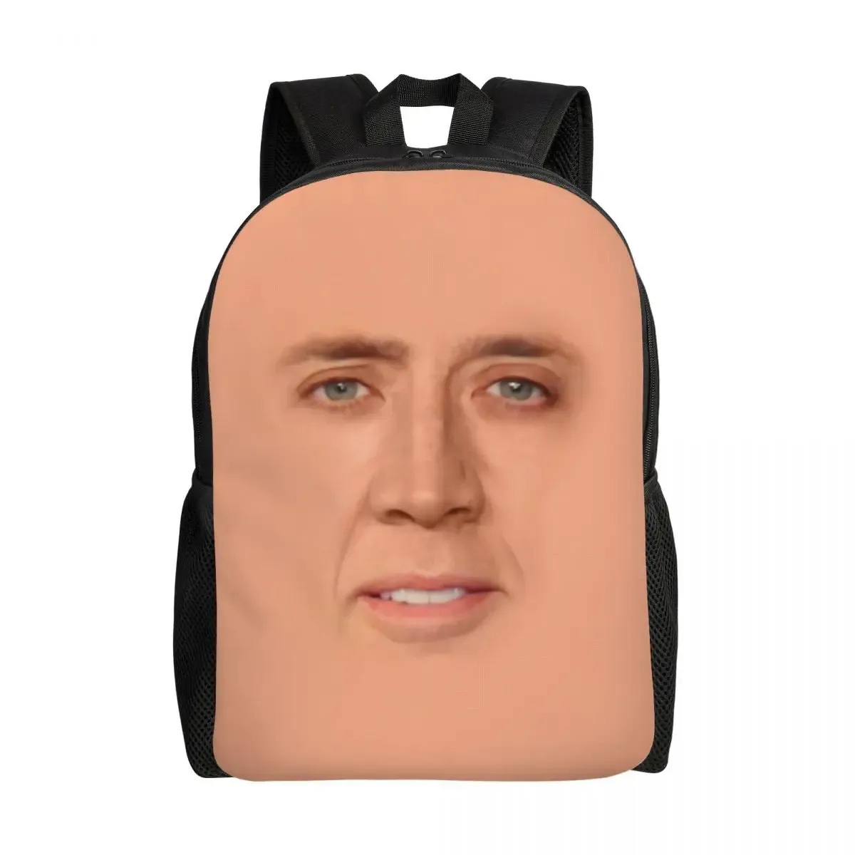 sac à dos personnalisé pour ordinateur portable nicolas cage meme, sac à livres de base pour femmes et hommes, sacs amusants pour étudiants