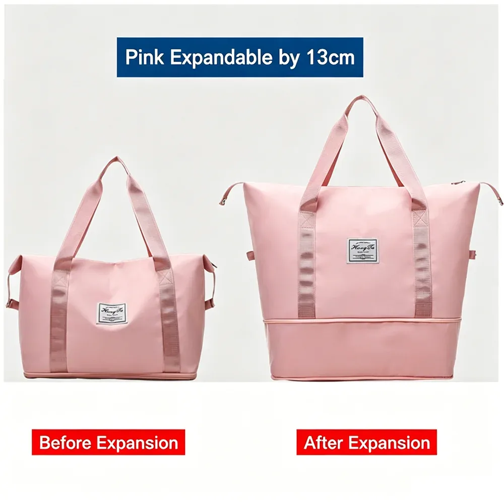 sac de voyage extensible grande capacité à porter à la main - durable, plusieurs compartiments, adapté aux voyages, au fitness, au yoga, comme sac à main