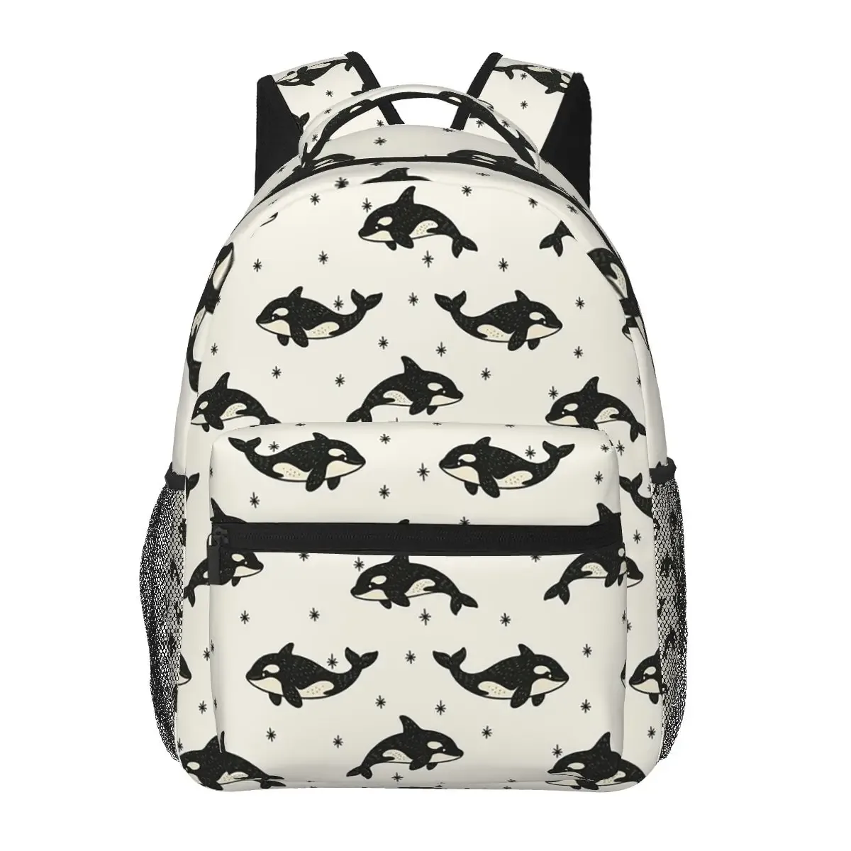 sac à dos pour étudiants à motif orca, sac d'école, sac à dos de randonnée, sac de voyage pour garçons et filles, sac à dos à la mode, sacs à bandoulière
