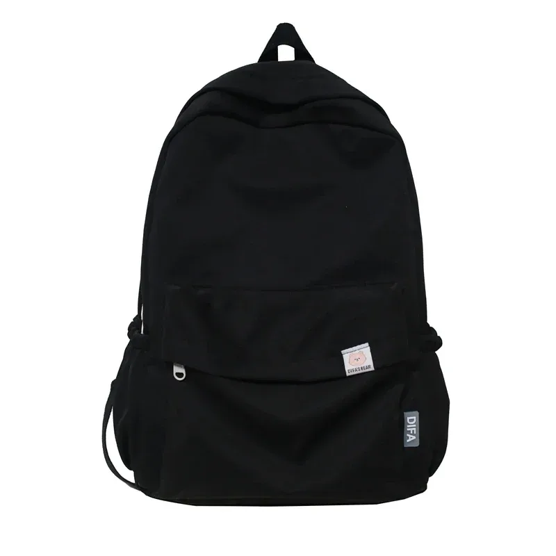 sac à dos en nylon de couleur unie pour femmes et adolescentes, de haute qualité, étanche, de style collégien, de voyage, d'école, nouvelle collection