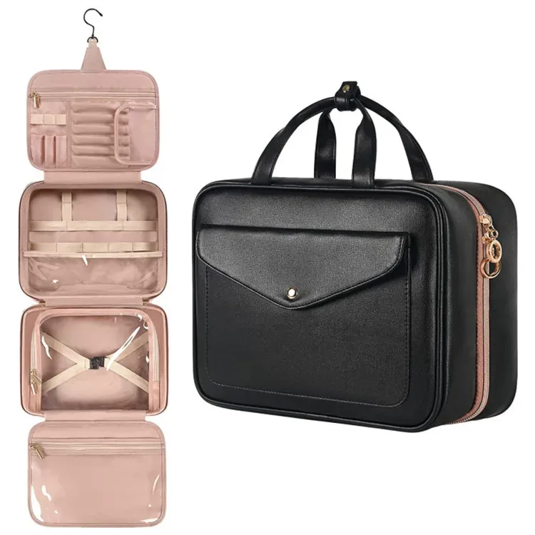 trousse de toilette de voyage trousse de toilette spacieuse trousse de toilette pour femmes et hommes trousse de maquillage comparment étanche pour accessoires de voyage