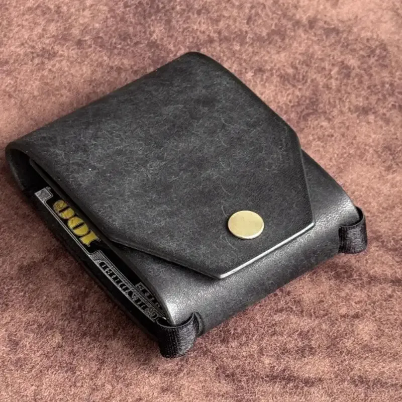 porte-monnaie à accès rapide — portefeuille en cuir pu / porte-billets — clip organisateur, porte-billets, pochette de rangement, portefeuille de poche