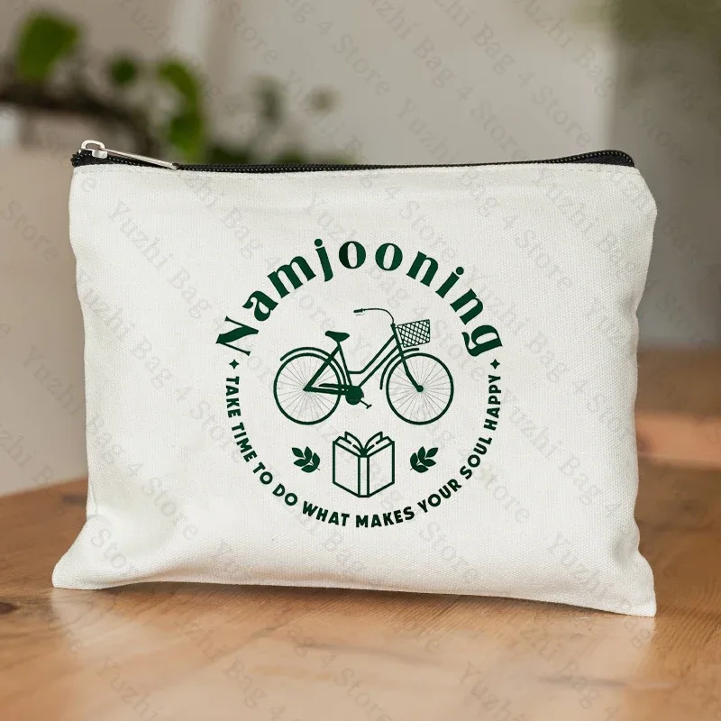 namjooning motif kpop fans merch femmes sac cosmétique articles de toilette esthétique organisateur de voyage trousse de toilette trousse à crayons fille