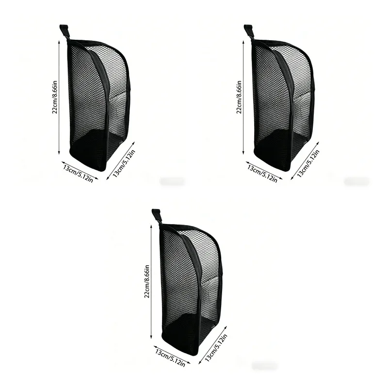 trousse de toilette portable en maille, organisateur de voyage suspendu léger et pliable transparent pour brosse à dents et articles de voyage