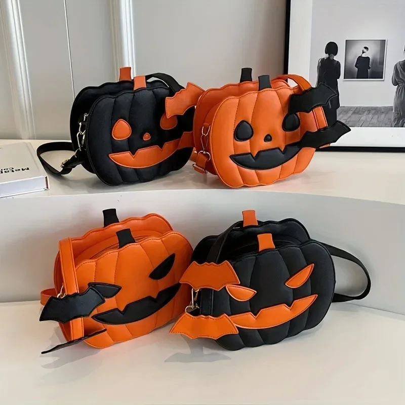 sac à main de style diable avec crâne fantôme pour femme et fille, sacoche à la mode, style enchanteur, citrouille d'halloween