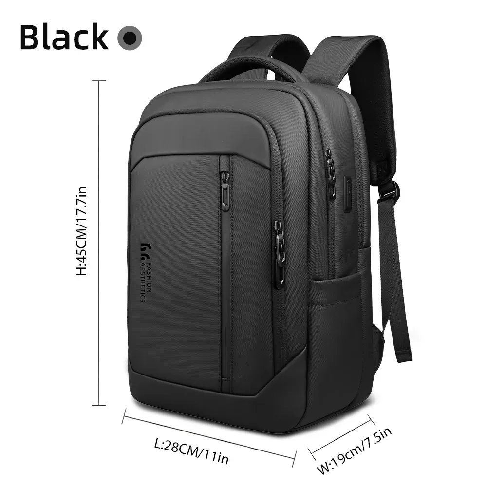 heroic knight business sac à dos pour homme grande capacité 17 pouces sac à dos pour ordinateur portable usb sac à dos de voyage étanche sacs d'école pour homme