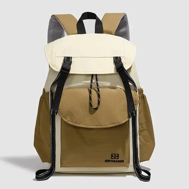 2025 printemps nouveau décontracté color-block femmes sac à dos à la mode voyage sport double sacs à bandoulière grande capacité cordon sac à dos