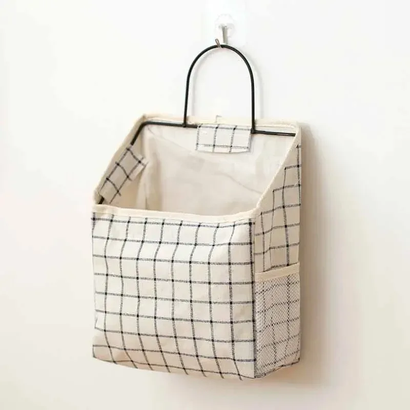 support mural en tissu à poche unique pour rangement, organisateur de salle de bain, solution de rangement suspendue pour chambre et dortoir
