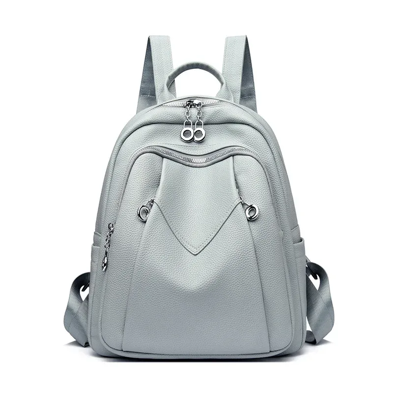 sac à dos en cuir pu pour femmes : sacs à dos souples antivol convertibles - sac à dos de voyage élégant pour femmes