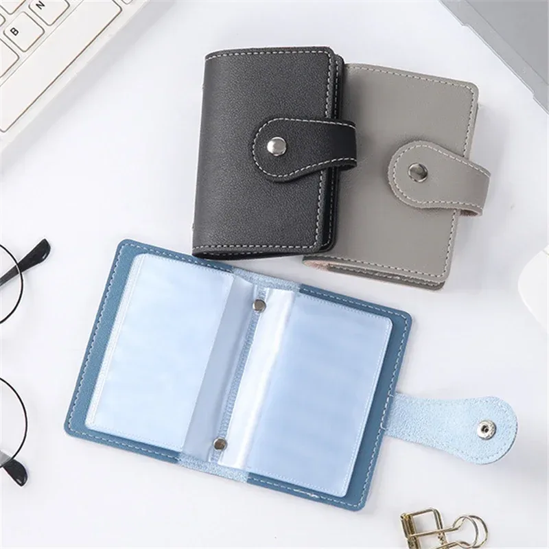 portefeuille en cuir pour femmes et hommes, 26 emplacements pour cartes d'identité et de crédit, blocage rfid, pochette de rangement