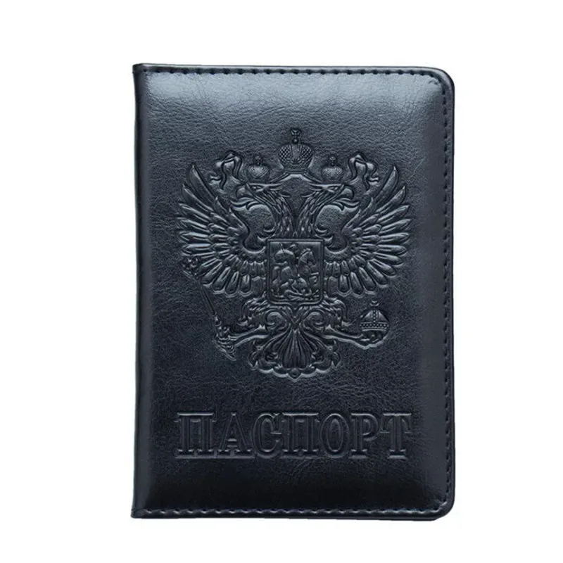 nouvelle couverture de passeport de haute qualité pour hommes et femmes, étui de passeport de voyage, couverture de documents de voyage russe, porte-passeport sim protecteur
