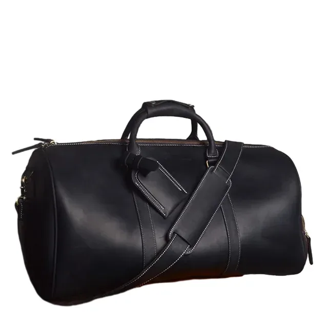 nasva-sac de voyage en cuir vintage pour homme, sac de week-end, sacs à main, sacs de messager, bagage avec compartiment à chaussures