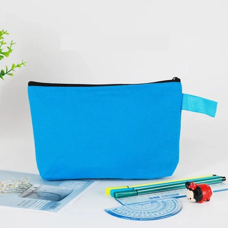 organisateur voyage cosmétique tissu coton couleur solide fermeture éclair crochet grande capacité sac rangement pinceaux maquillage papiers toilette