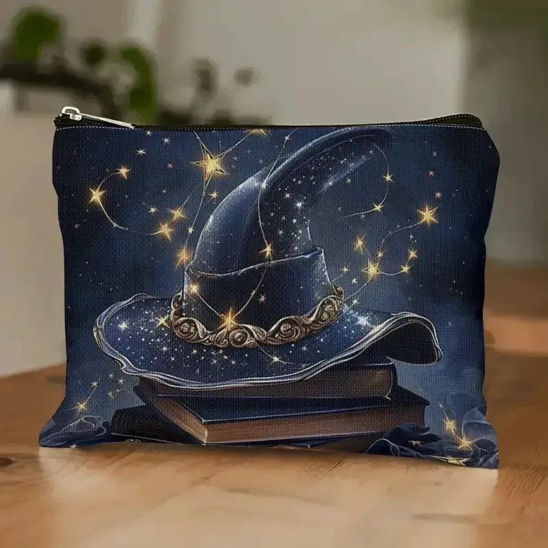nouvelle trousse de rangement pour fleurs d'automne, sac à fermeture éclair, trousse de maquillage en lin, trousse de beauté, pochette de maquillage, étui à maquillage