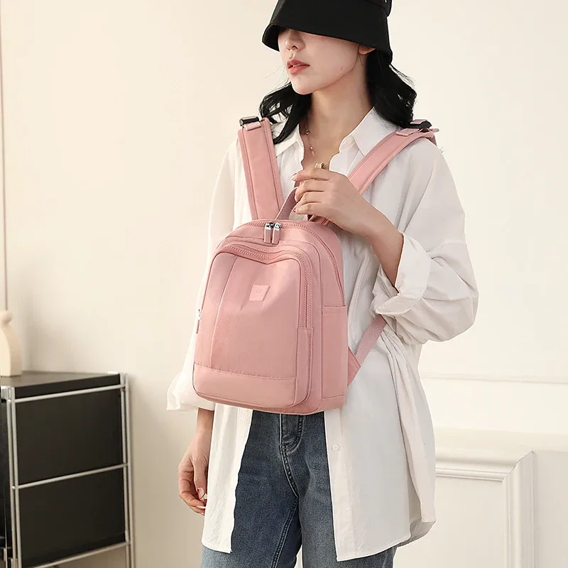 sac à dos décontracté pour femme, petit sac à dos de voyage en tissu de haute qualité, style élégant pour filles, sac à dos de shopping