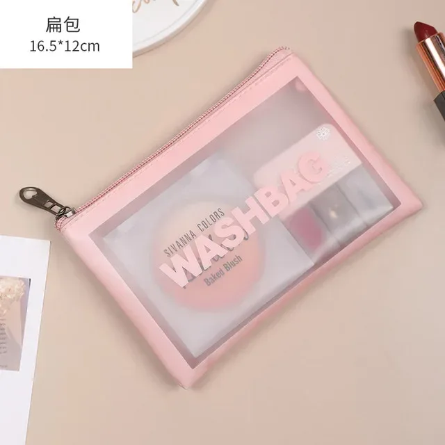 grande capacité, sac cosmétique transparent en pvc imperméable, sac de voyage portable pour le rangement des maquillages, sac à main en cuir pu, organisateur de toilette.