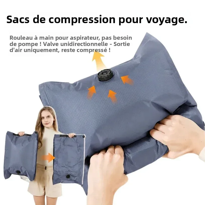accessoires de voyage sacs sous vide compression organiseur de valise imperméable anti-poussière anti-humidité sans pompe économiseur d'espace sac à linge pour avion tissu oxford grande taille placard réutilisables