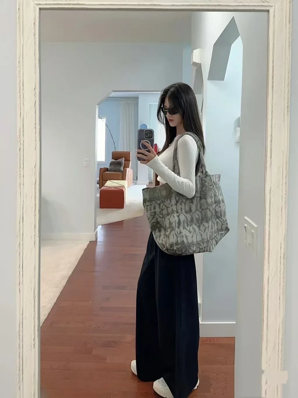 grand sac fourre-tout en toile à imprimé tie-dye abstrait vintage pour femme, sac à main décontracté pour le shopping, les courses, les voyages et l'usage quotidien