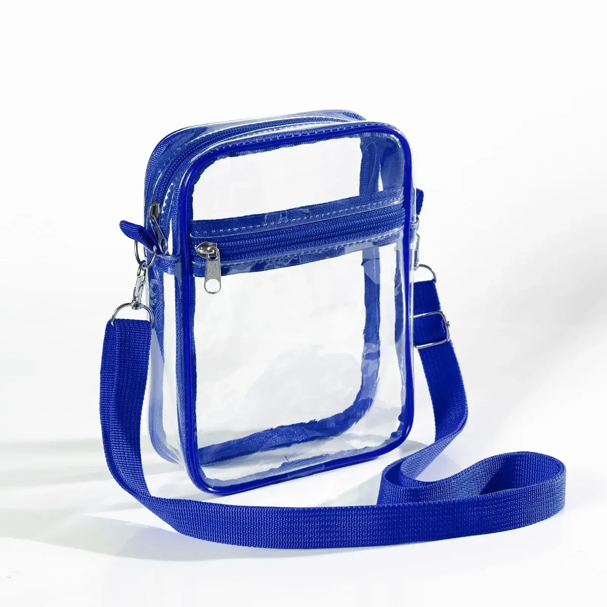 sac à bandoulière transparent pour femme, approuvé pour les stades, sac à main transparent en pvc pour concert, sac à bandoulière simple avec poche avant, sac à main décontracté