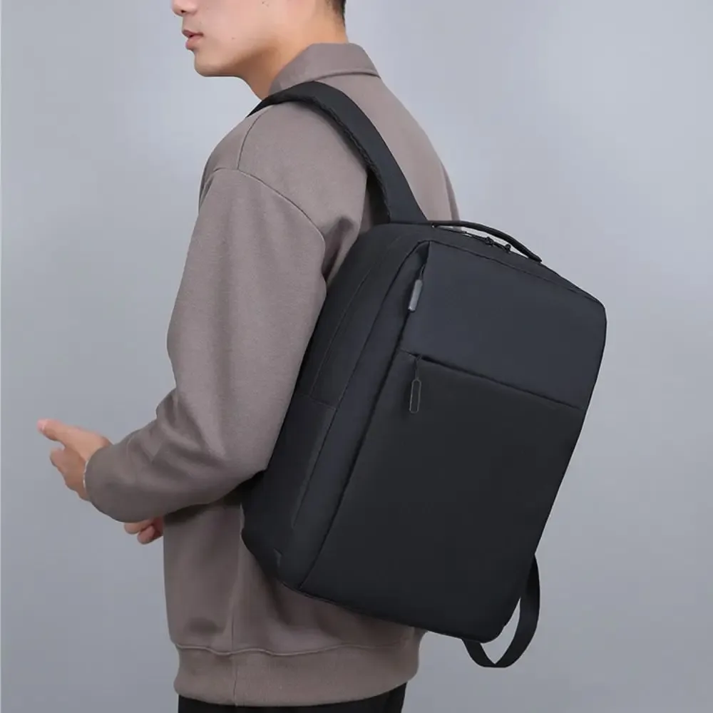 sac à dos oxford grill unisexe, sac d'ordinateur lavable, sac à dos d'affaires polyvalent, sac à dos de haute qualité, noir, gris, bleu, rouge, 15.6 pouces