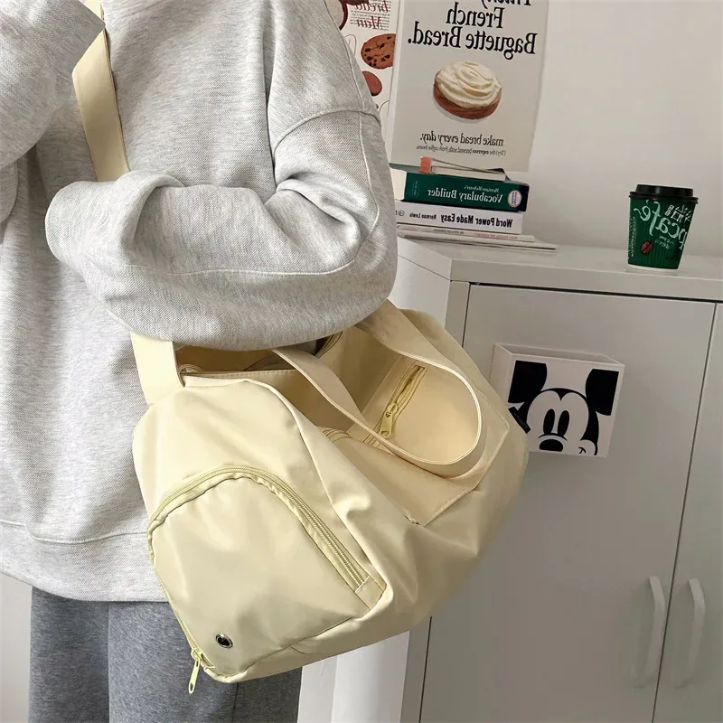grands sacs fourre-tout de voyage à bandoulière pour femmes, sacoche à bandoulière en toile, sacoches de sport et de yoga, sac à main à la mode, 2024