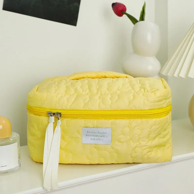 nouveau motif de fleur femmes sac de maquillage portable articles de toilette organisateur cosmétique sac à fermeture éclair femme voyage pochette de lavage grande capacité