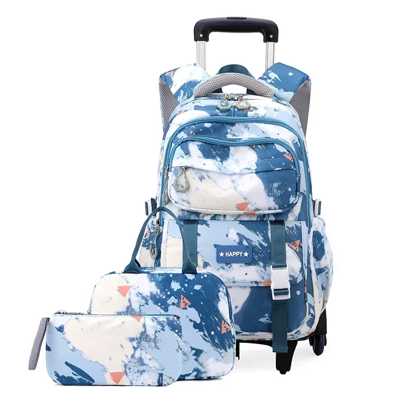 sac à dos scolaire à roulettes pour enfants, sac à dos à roulettes pour filles, sac à roulettes pour étudiants, bagage à roulettes de voyage