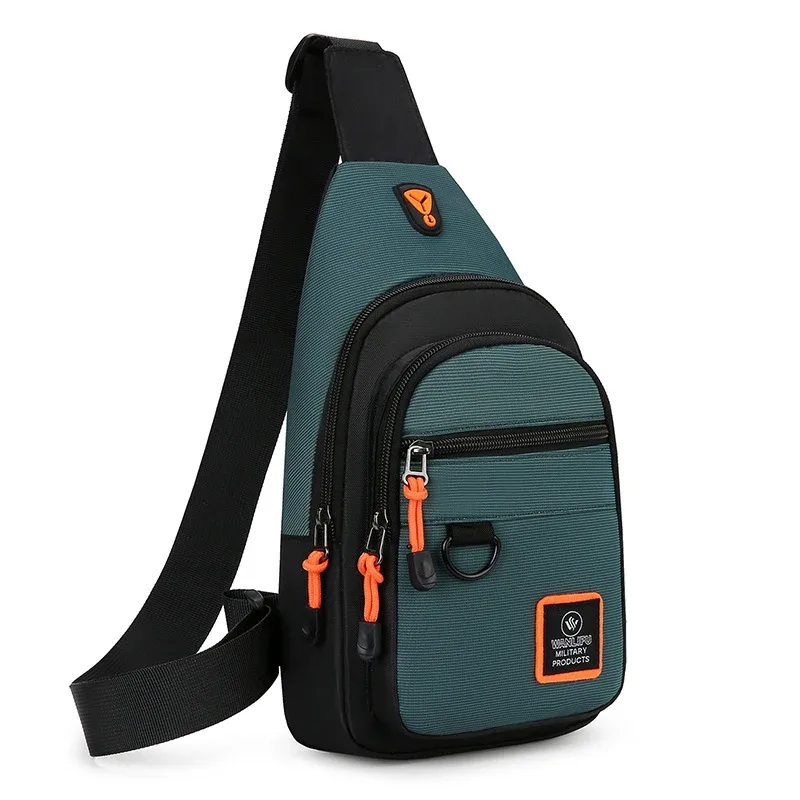 sac de poitrine décontracté en nylon pour hommes, petit sac à bandoulière pour course à pied, cyclisme, ceinture, sport de plein air, sac à bandoulière, pochette de téléphone de voyage