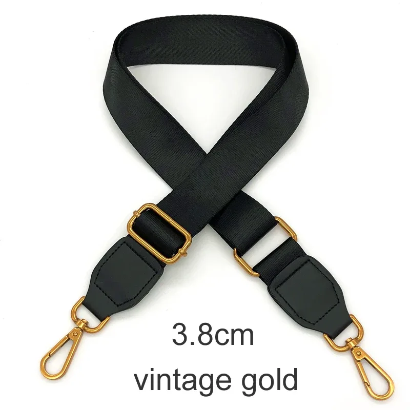 sangles de sac de couleur noire pour femmes, sacoches à bandoulière, ceinture large réglable, accessoires de pièces de sac à bandoulière
