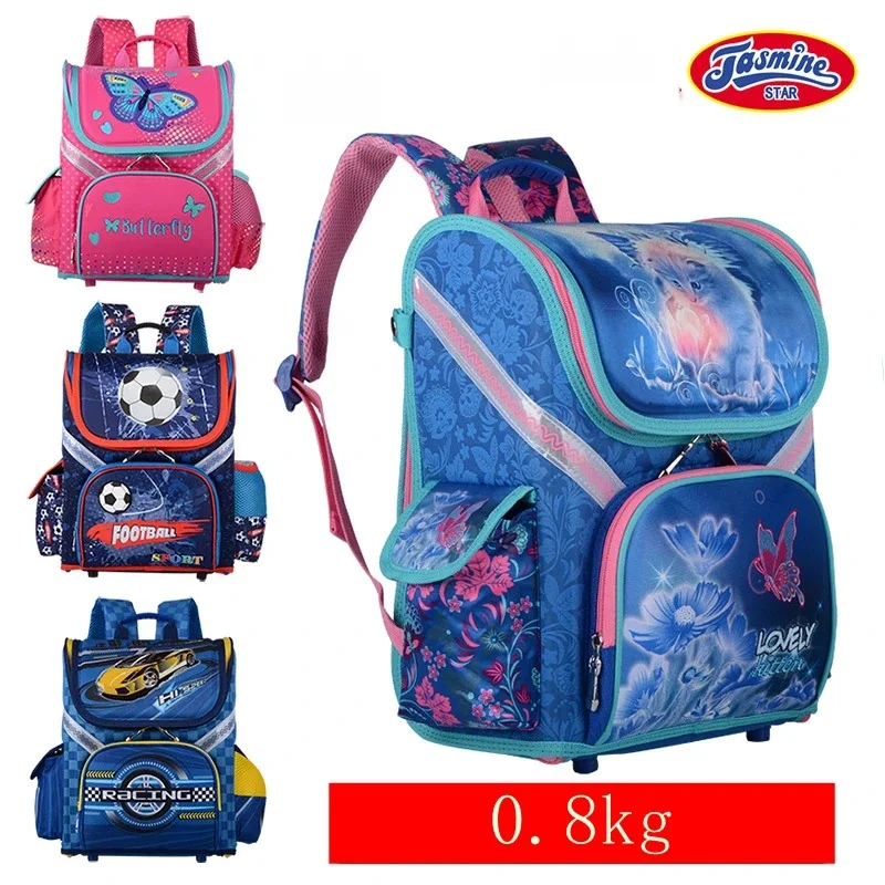 Sac à dos d'écolier orthopédique pour filles et garçons, en EVA 3D, à fleurs, pour écoliers