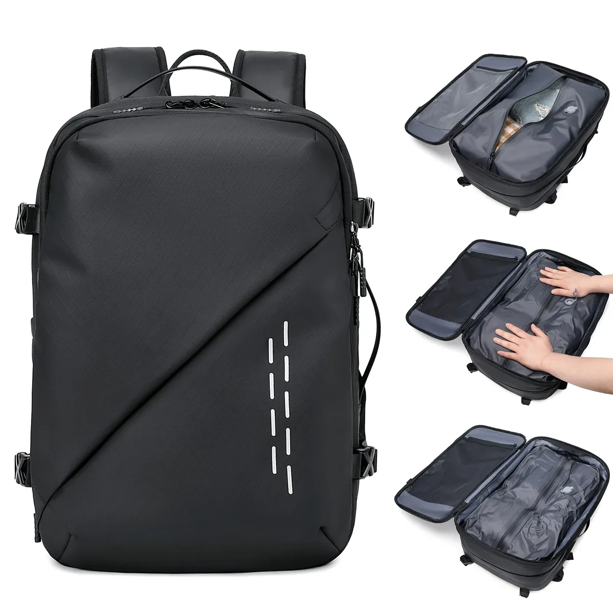 sac à dos de compression sous vide de grande capacité, sac à dos pour ordinateur portable, sac à dos de randonnée de loisirs
