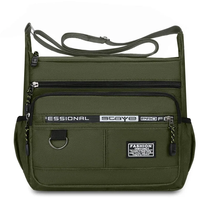 sac bandoulière pour homme, grande capacité, multi-poches, idéal pour les trajets quotidiens, les affaires et les voyages