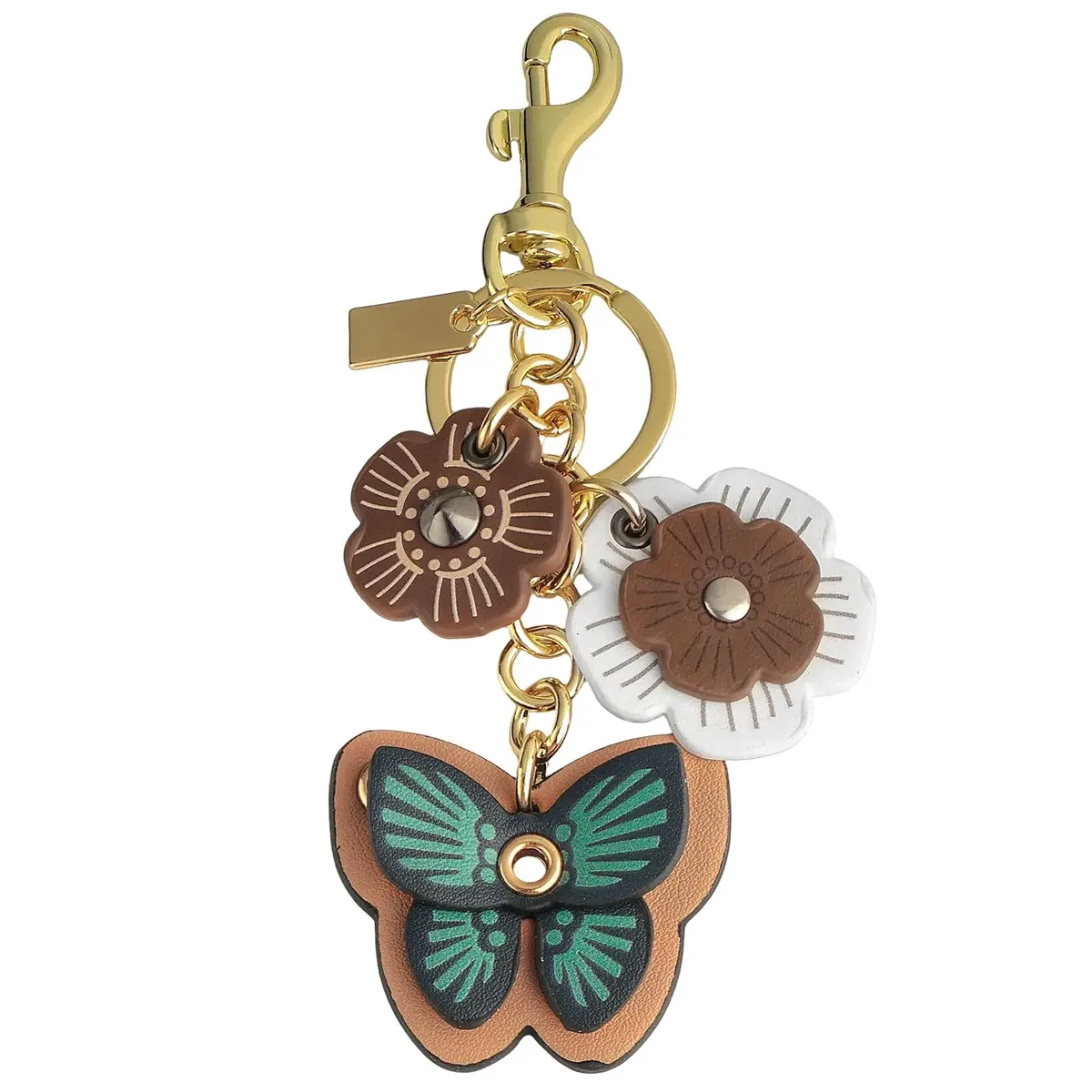pince clef fleur noire ornementation sac main anneau métallique fermoir superieur décoration tridimensionnelle voyage femmes