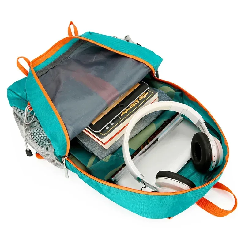 sac à dos de voyage pliant de grande capacité, ultraléger pour sports de plein air avec bretelles respirantes pour voyager et randonnée