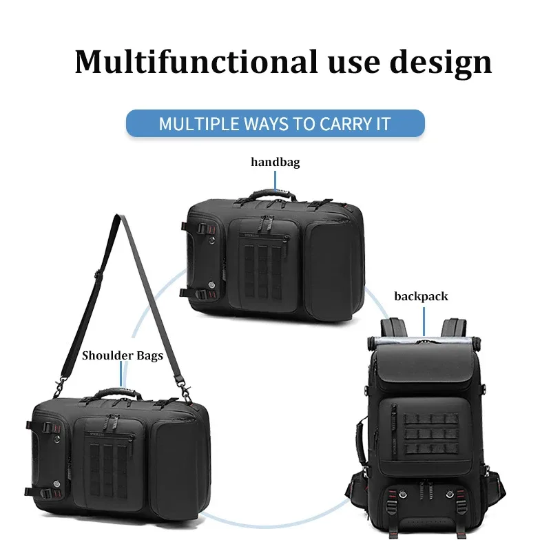 sac à dos de voyage pour homme, imperméable, 17 pouces, sac à dos pour ordinateur portable professionnel avec sac à chaussures séparé, chargement usb, 50l, sac à dos de randonnée en plein air