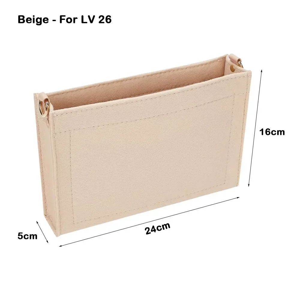 sac à main en feutre, sac d'insertion, organization de rangement, sac interne, support de sac, organisateur de sac portable pour lv nice nano/mini/bb/19/26