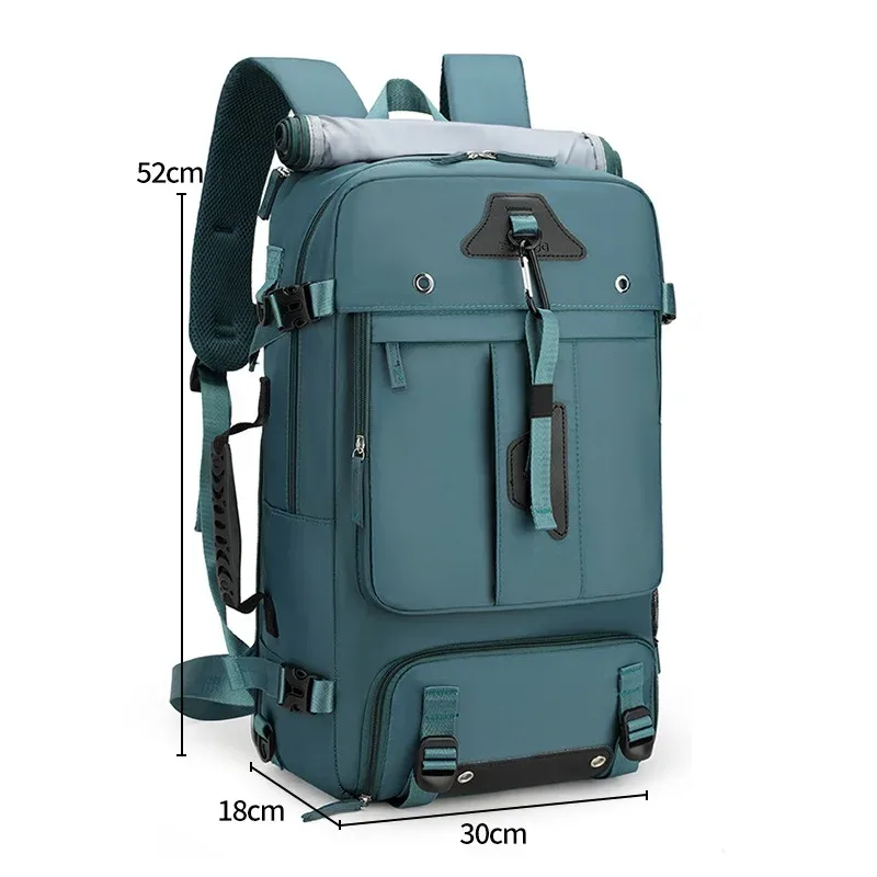 sac à dos de voyage de grande capacité 60l pour hommes, sac à dos d'embarquement de voyage extensible en plein air, grand sac à bagages avec compartiment à chaussures