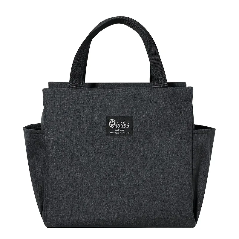 sac fourre-tout isotherme à double poche, sac à lunch isotherme, sac fourre-tout portable sans contact avec les aliments, sac à pique-nique isotherme de grande capacité, sac à lunch lavable avec fermeture éclair, adapté aux pique-niques en plein air, au camping ou à une utilisation quotidienne au travail