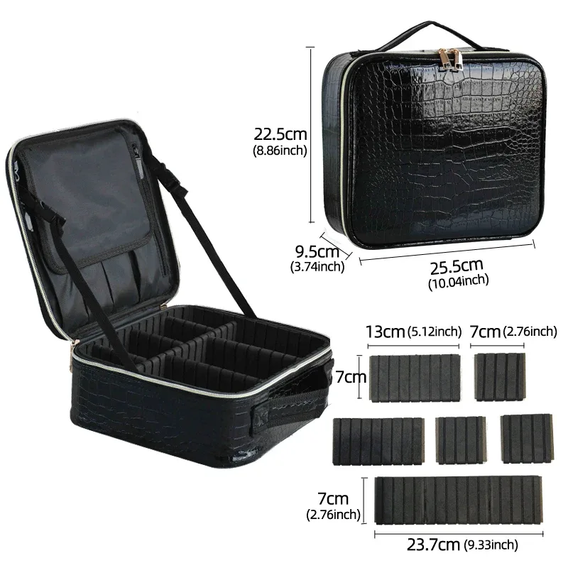 trousse à cosmétiques en cuir pu pour femme, étui de maquillage de voyage portable multifonctionnel, nouveau
