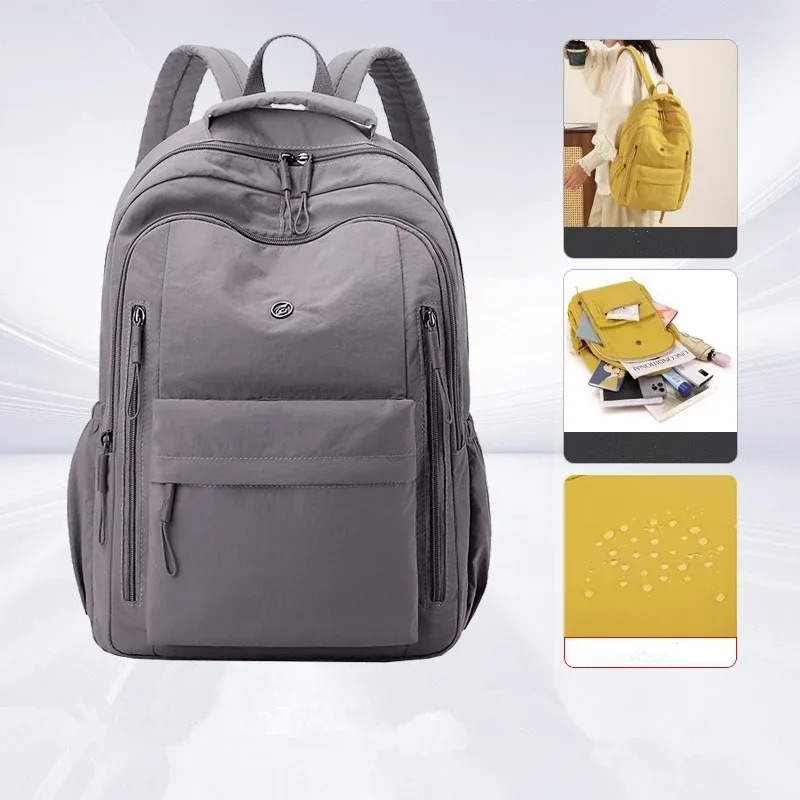 nesitu léger a4 grande capacité noir gris bleu rose vert jaune 14 pouces ordinateur portable hommes femmes voyage sac à dos sac d'école m394