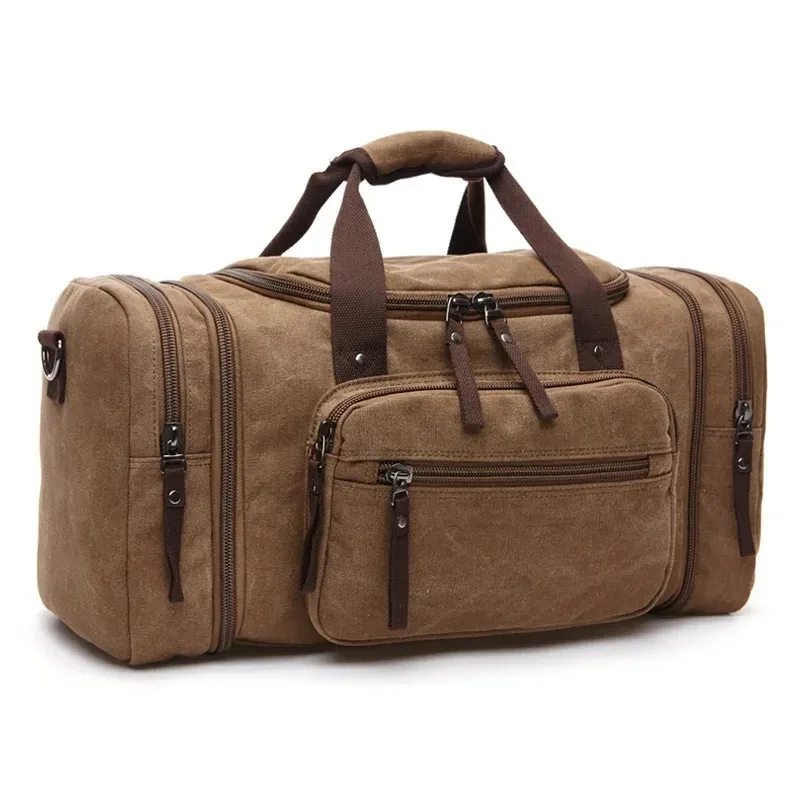 sacs de voyage élégants en toile vintage, sacs de voyage à grande capacité, sacs de cabine, sacs de sport pour hommes, sacs fourre-tout de voyage, sacs de week-end