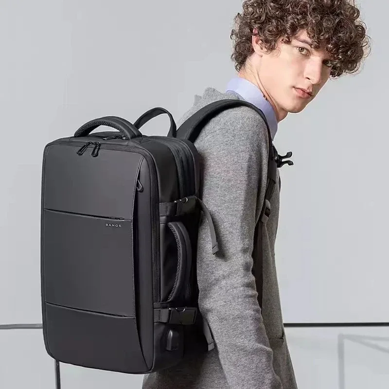 sac dos oxford univercite polyester noir bandes bleues poche latérale fermeture glissière sangles ergonomiques grande capacité extensible mode affaires étanche