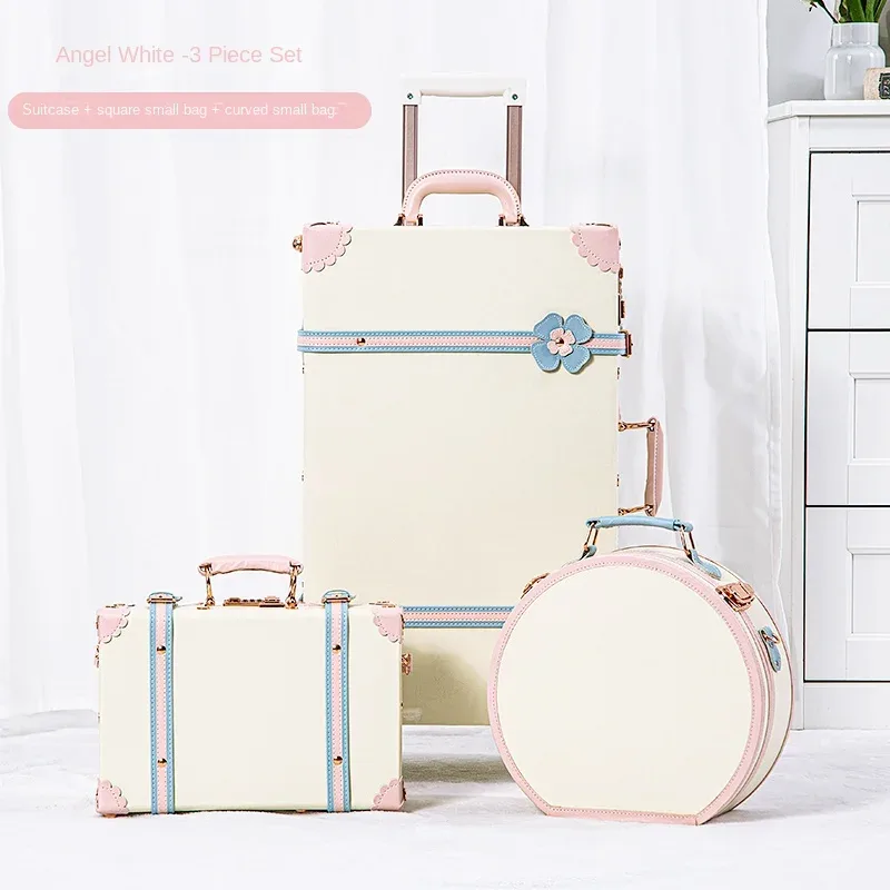 valise en cuir vintage, porte-bagages rétro, valises à roulettes en laiton antique, porte-bagages de 22 pouces, valise de voyage
