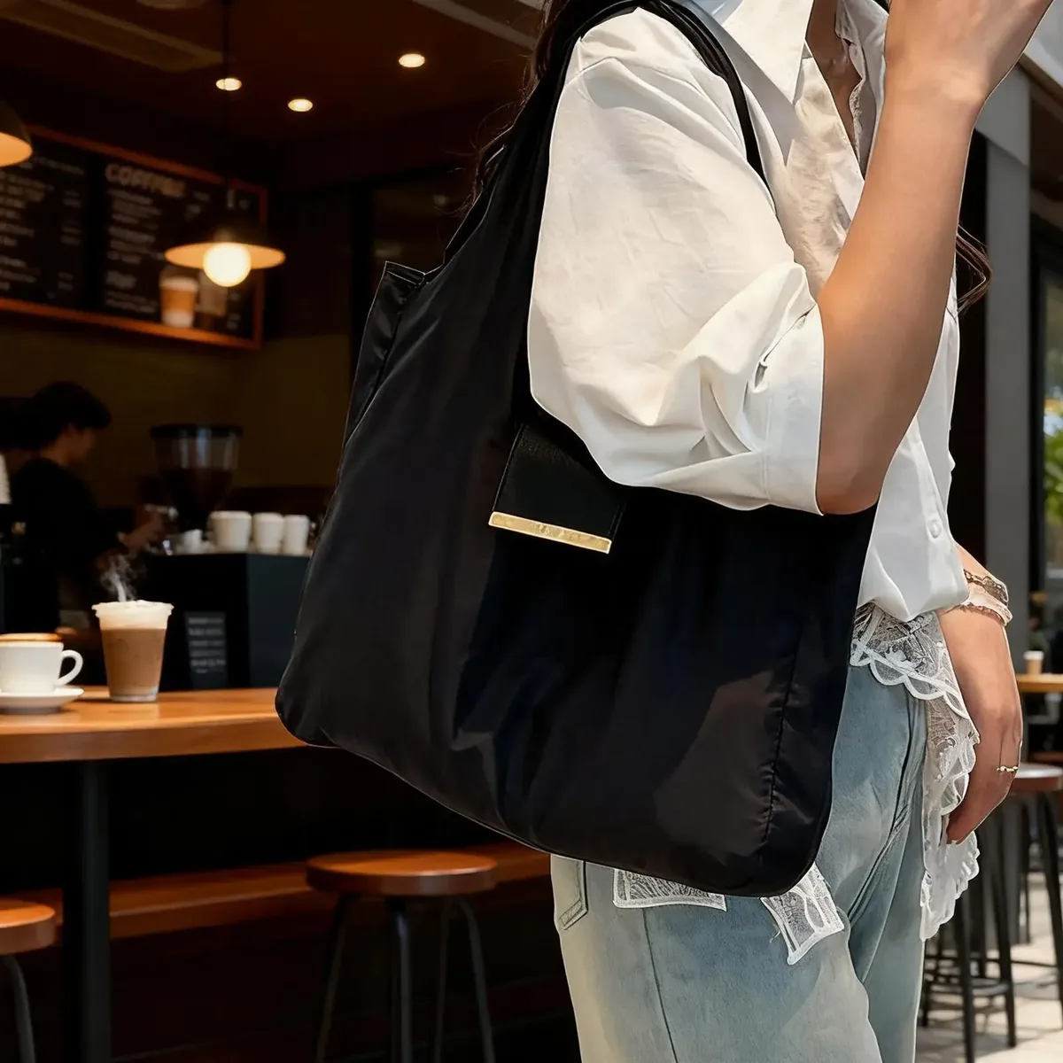 sac de courses pliable, sac fourre-tout réutilisable, mini sac extensible, léger, écologique, porte-clés, sac réutilisable de grande capacité