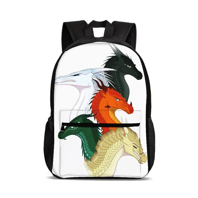 sac à dos pour ordinateur portable wings of fire, grande capacité, imprimé dessin animé, pour garçons et filles de l'école primaire, style polyvalent et tendance