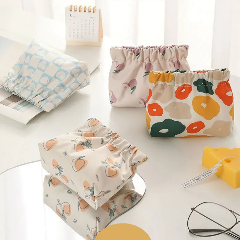 sac de rangement pour serviettes hygiéniques, sacs pour tampons pour femmes, porte-carte de crédit, pochette pour serviettes, cosmétiques, porte-monnaie en coton, organisateur
